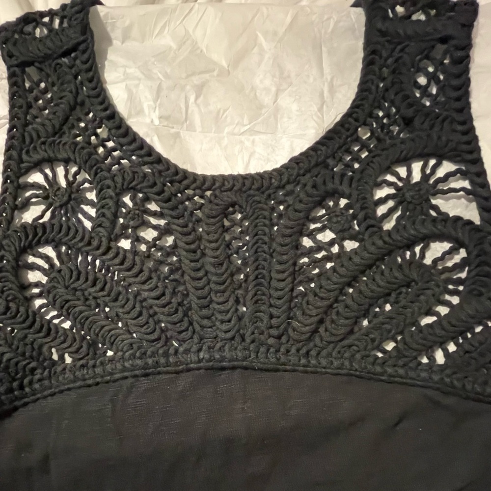 NWT J.JILL : Black Embroidered Halter Maxi Dress - Picture 4 of 13